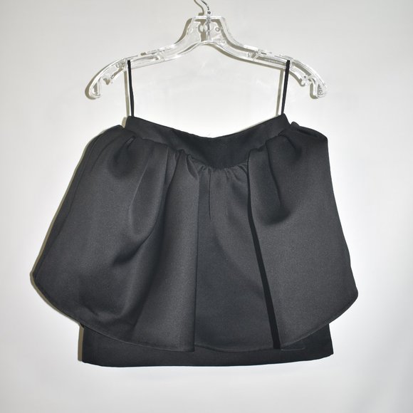 shushu/tong puffy flounce black skirt dress 2 us 6 uk quality made - Picture 3 of 8